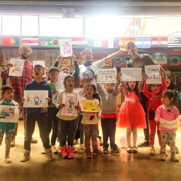 colouring book photo ENSO social circus 22nd Dec 2018